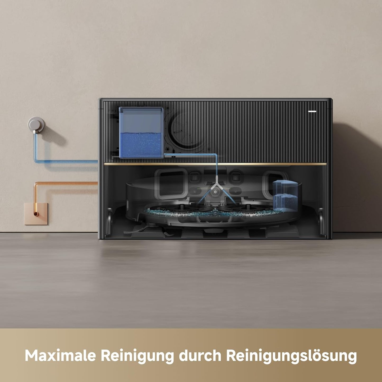 dreame X40 Ultra Complete Saugroboter mit Wischfunktion, 12.000Pa Saugkraft, 70℃ Wischmopp, selbstreinigend, automatische Entleerung, automatisches Nachfüllen, Anti-Wirrwarr und anhebbare Bürsten