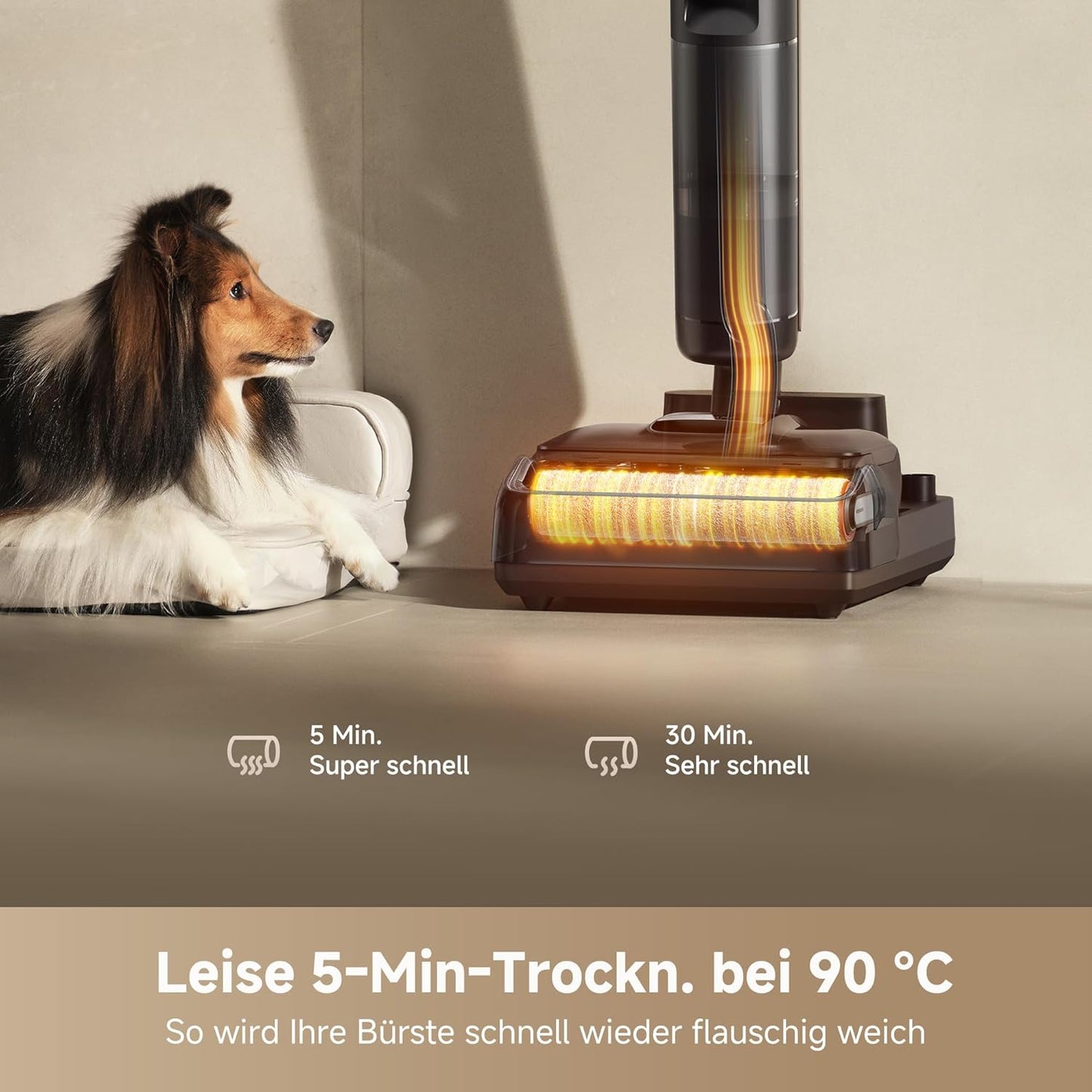 dreame H15 Mix 7-in-1 Nass- und Trockensauger, KI-Roboterarm, Kantenreinigung, 23.000 Pa Saugkraft, intelligente Dosierung, verhedderungsfrei, 100 °C Bürstenrein, 5 Min. 90 °C Trocknung, flach