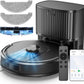 Vexilar W7 Saug und Wischroboter 3 in 1, 4000Pa Saugroboter mit Wischfunktion, Bürstenloses Düsendesign, 120Mins Max, Schlank und Geräuscharm Roboterstaubsauger ideal für Tierhaare, Hartböden, Teppich