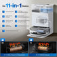 ECOVACS DEEBOT X8 PRO Omni Saugroboter mit Wischfunktion, OZMO Roller mit kontinuierliches Wischen & Selbstreinigung, 18.000 Pa, 12-in-1 Station, 40–75 °C Heißwasser-Moppreinigung, YIKO-GPT