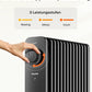 PELONIS Ölradiator 2300W mit J-förmigen Lamellen, Ölgefüllter Heizkörper mit 3 Heizstufen & Thermostat, Leiser Elektroheizer mit Kippschutz, Energieeffizient A für Schlafzimmer, Wohnzimmer, Büro