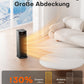 QEXREED Heizlüfter, 2000W PTC Heizlüfter Energiesparend, 4 Modi, ECO-Modu, Thermostat, 90°-Oszillation, 24H Timer, Fernbedienung, Kipp- und Überhitzungsschutz für Innenräume