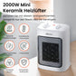 Pro Breeze 2000W Mini Heizlüfter Energiesparend Leise Elektroheizung 3 Heizstufen. Keramik Heizlüfter. Betrieb im Büro, Wohnzimmer, Schlafzimmer oder Terasse – Weiß