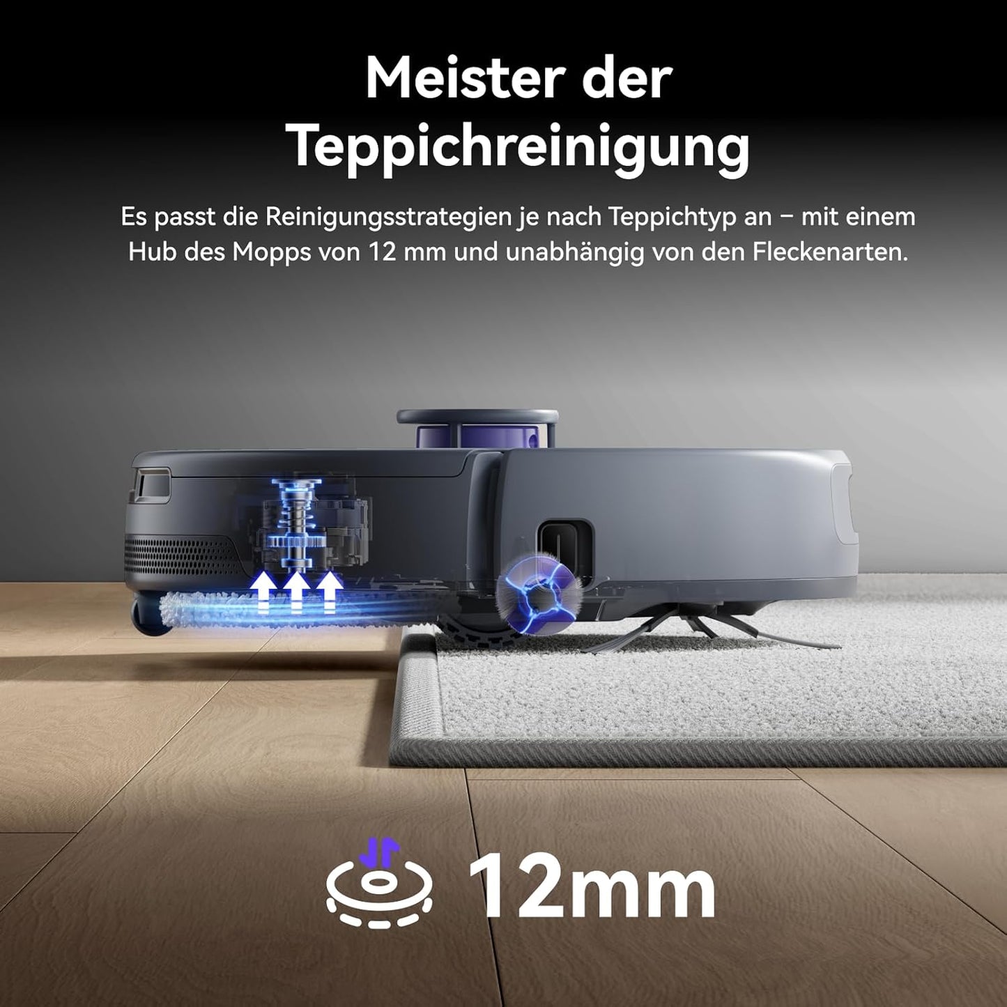 NARWAL Freo Z10 Ultra Saugroboter mit Wischfunktion, 18.000 Pa Saugleistung, dynamische Moppausdehnung, Tangle-Free System, intelligente Nass-Trocken-Reinigung, All-in-One-Basisstation