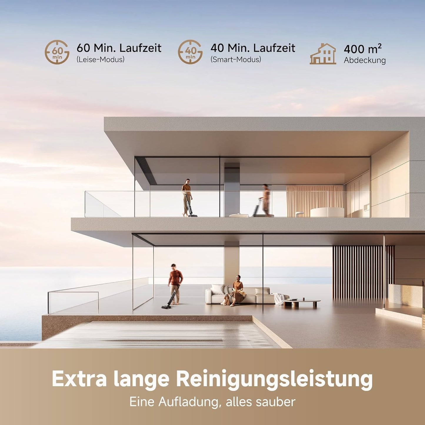 dreame H15 Mix 7-in-1 Nass- und Trockensauger, KI-Roboterarm, Kantenreinigung, 23.000 Pa Saugkraft, intelligente Dosierung, verhedderungsfrei, 100 °C Bürstenrein, 5 Min. 90 °C Trocknung, flach