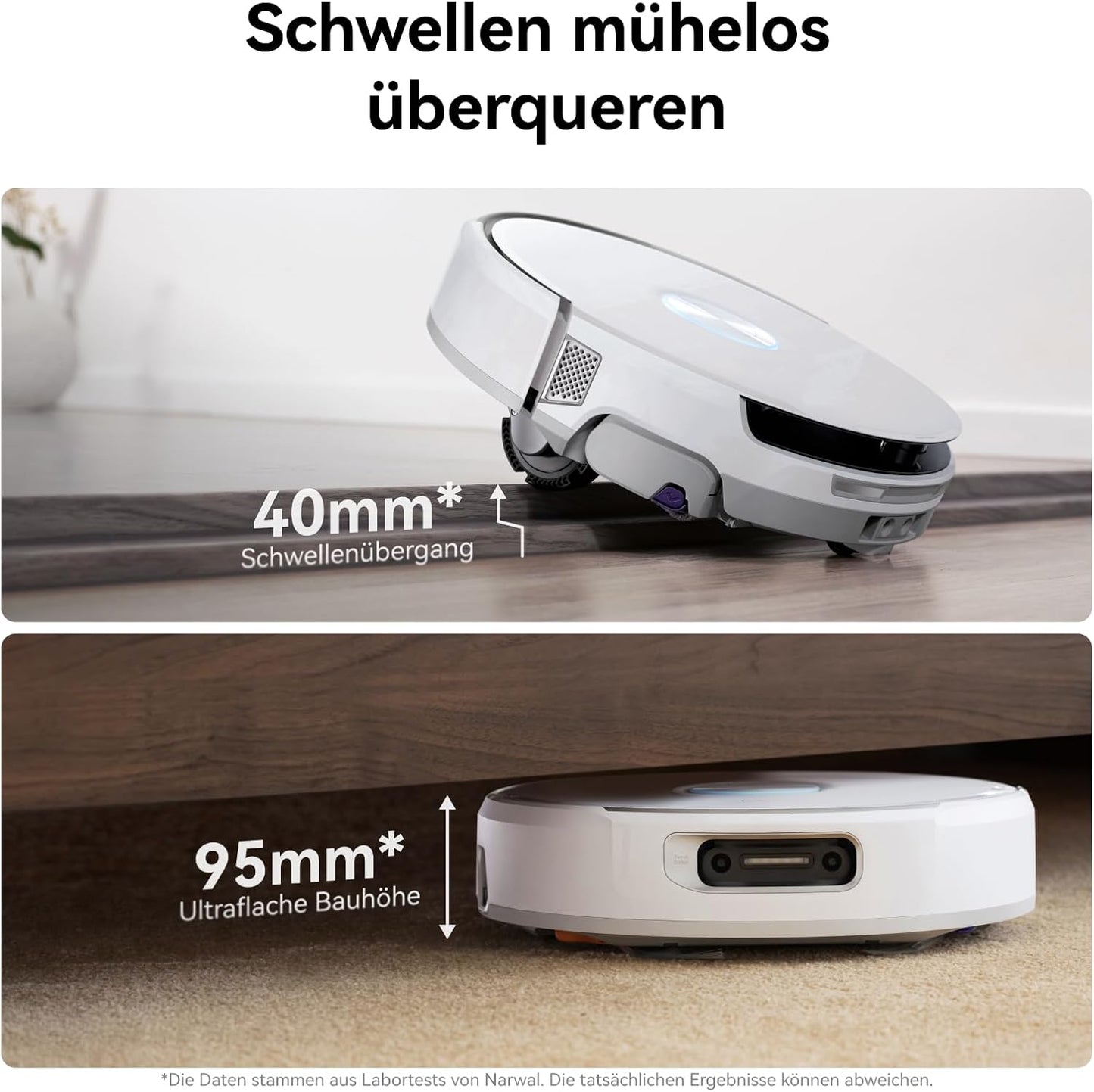 NARWAL Flow Saugroboter mit Wischfunktion, FlowWash-Moppsystem mit Echtzeit-Selbstreinigung, 22.000 Pa Wischroboter, Tierhaare DualFlow Tangle-Frei, 45-80°C Spülen und Heißlufttrocknung, Absaugstation