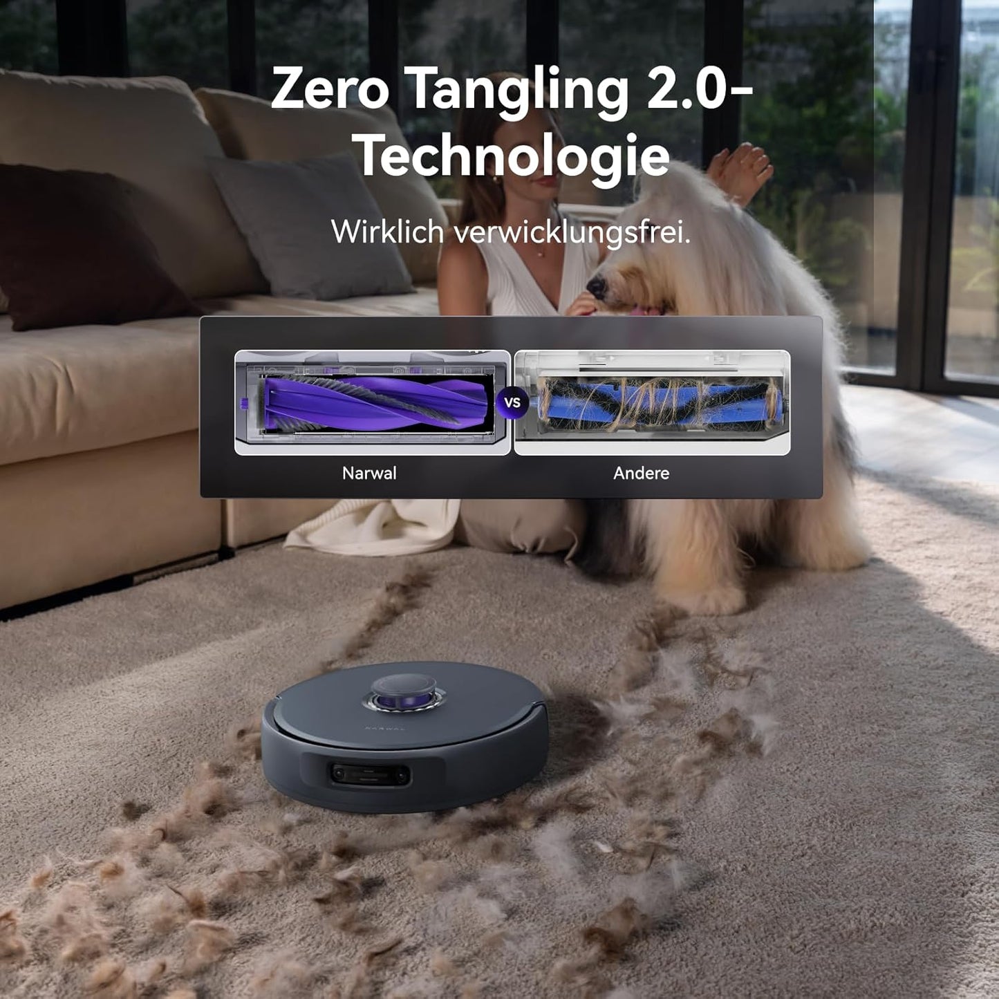 NARWAL Freo Z10 Ultra Saugroboter mit Wischfunktion, 18.000 Pa Saugleistung, dynamische Moppausdehnung, Tangle-Free System, intelligente Nass-Trocken-Reinigung, All-in-One-Basisstation