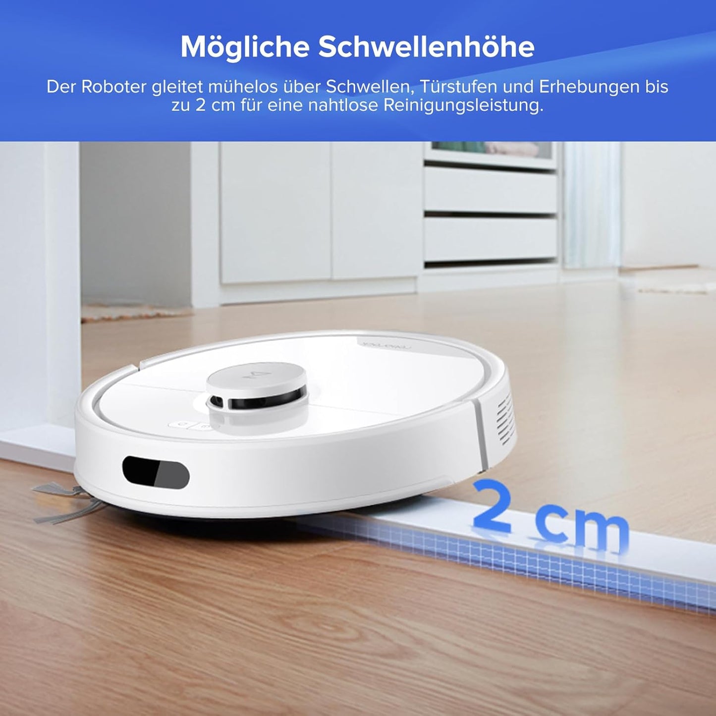 roborock Q7 L5+ Set Saugroboter mit Automatischer Staubentleerung, Dual Anti-Tangle System, 8.000 Pa Saugkraft, Elektronischer Wassertank, LiDAR-Navigation, Ideal für Teppiche und Tierhaar(Weiß)