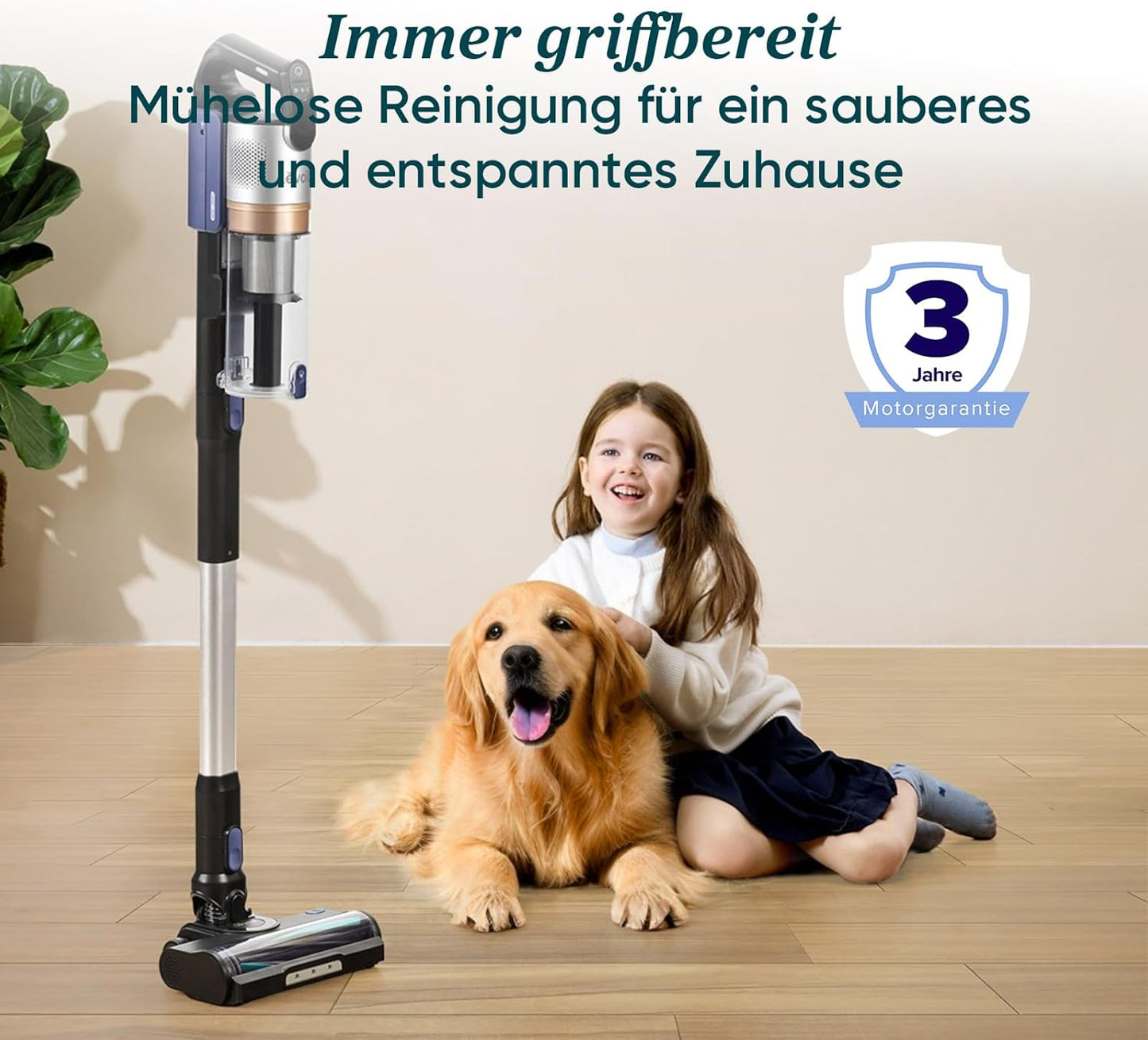 Levoit - Akku Staubsauger - Laufzeit für 75㎡ - Staubsauger Kabellos - 4-in-1 Vacuum Cleaner - 99,9 Prozent Filterleistung - Anti Tangle -Für Tierhaare/Teppiche/Hartböden/Auto - LVAC-200