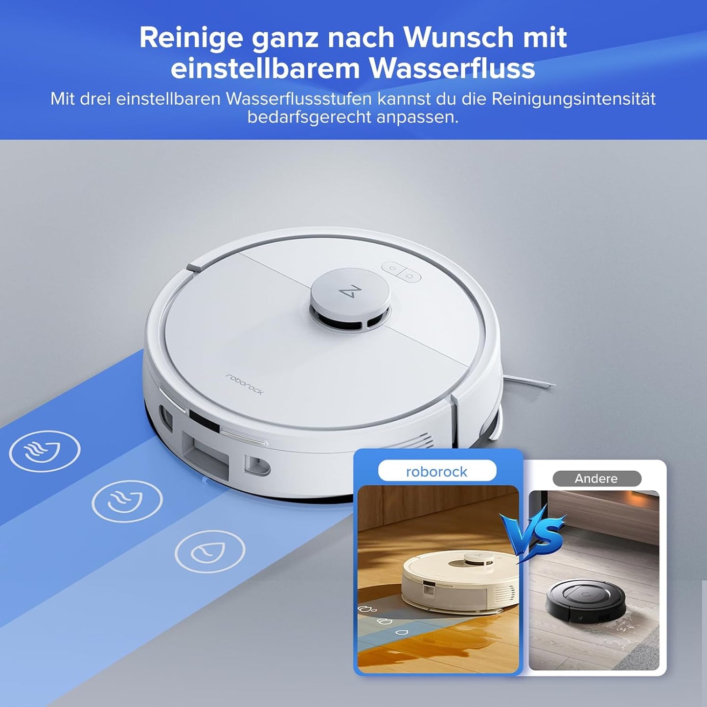 roborock Q7 L5+ Set Saugroboter mit Automatischer Staubentleerung, Dual Anti-Tangle System, 8.000 Pa Saugkraft, Elektronischer Wassertank, LiDAR-Navigation, Ideal für Teppiche und Tierhaar(Weiß)