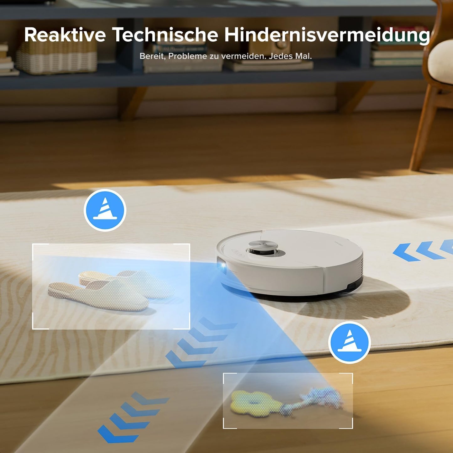 roborock Q10 S5+ Set Saugroboter mit Wischfunktion, 10.000 Pa HyperForce Saugkraft, Dual Anti-Tangle System, Auto Lifting Mopping, Ideal für Tierhaare, Teppiche, Hartböden (Schwarz)