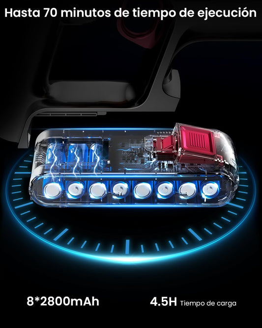 Anyson 45000Pa/550W/70Min Staubsauger Kabellos, 1.6L Akku Staubsauger Super Leise, Akkustaubsauger Selbstladender mit LED Display/Anti-Tangle-Bürste, Stabstaubsauger für Hartböden Teppiche Tierhaare