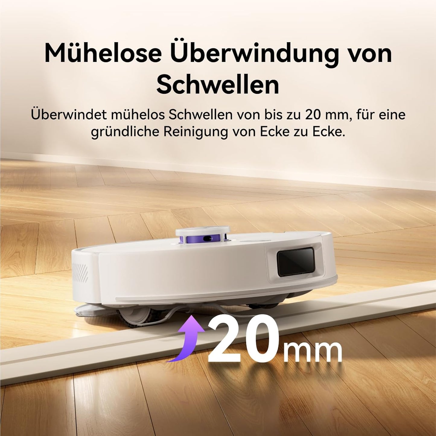 NARWAL Freo S Saugroboter mit Wischfunktion, 8000Pa, 8N Reinigungsdruck, Auto-Entstaubungsstation 3.5L, LDS-Lasernavigation und 3D Mapping, APP-Fernsteuerung, Wischroboter für Teppich/Tierhaare