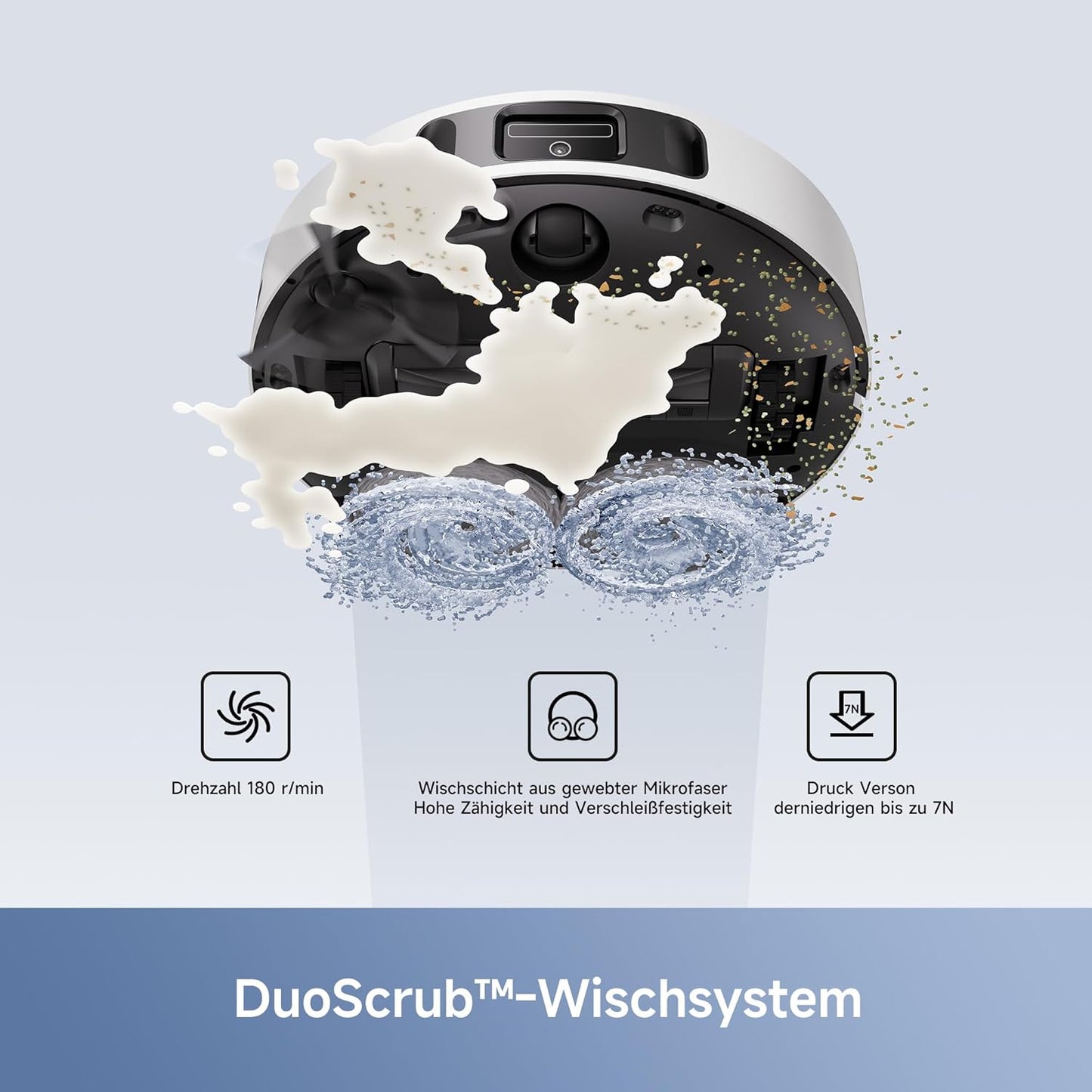 Mova E40 Ultra Saugroboter mit Wischfunktion, Autom. Leerung und 19.000 Pa, MaxiReach-Wischmopp-T., Verhedderungsfreie Seitenbürste, Eingeb. 80-ml-Wasserb, All-in-One-Station zu 75 Tage Reinigung