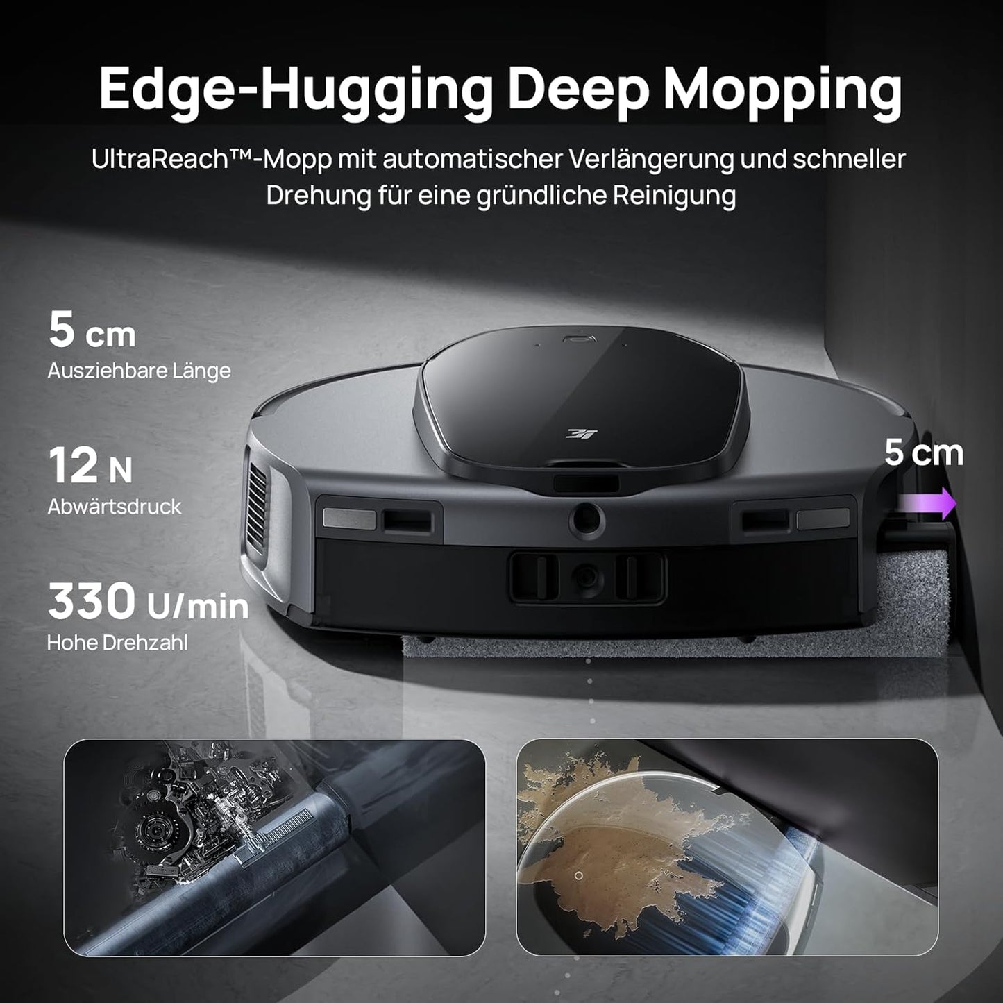 3i S10 Ultra Saugroboter mit Wischfunktion & Wasserrückgewinnung – 13.000 Pa Saugleistung, selbstreinigende Wischwalze, automatisches Trocknen, Entleeren & Nachfüllen, KI-Hindernisvermeidung