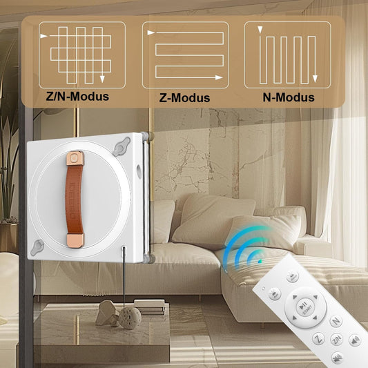iDEEBO G500B Fensterputzroboter, Fensterroboter mit 2-Fach Sprühsystem, Auto Wegplanung, Fensterreiniger Roboter Elektrisch mit 100ML Tank für Innen- und Außenfenster