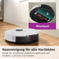 Bosch Spotless + BCRD1W Saugroboter mit Wischfunktion, 11.000 Pa Saugkraft, Wischpad, Trocken-Servicestation, Smart Vision Navigation mit Infrarot-Licht, Steuerung per App, weiß