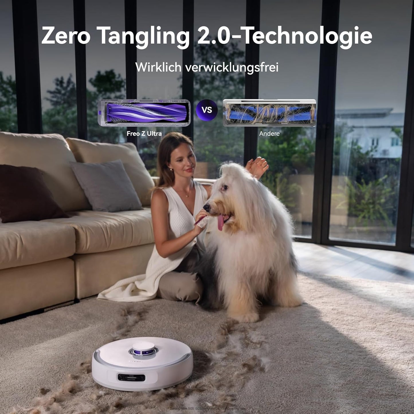 NARWAL Freo Z10 Ultra Saugroboter mit Wischfunktion, 18.000 Pa Saugleistung, dynamische Moppausdehnung, Tangle-Free System, intelligente Nass-Trocken-Reinigung, All-in-One-Basisstation