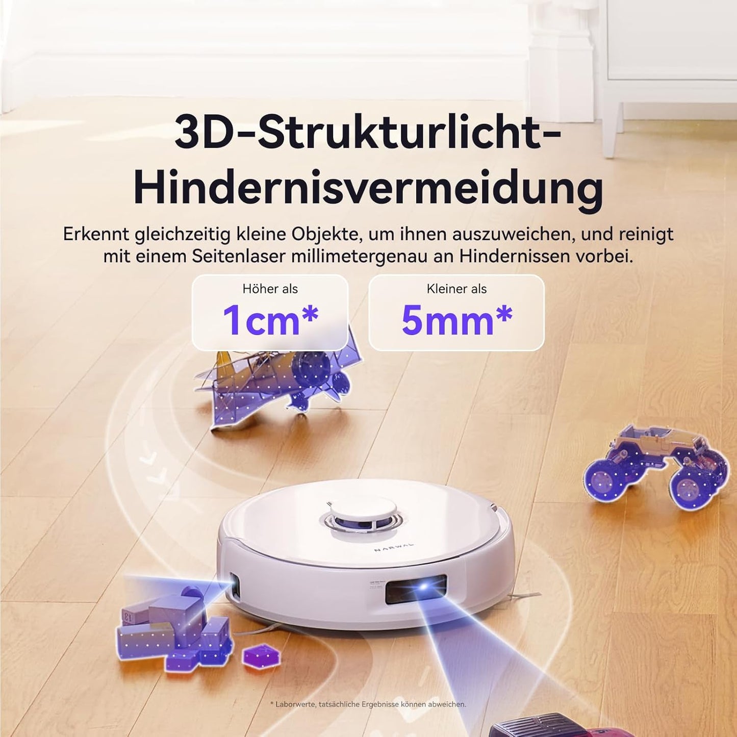 NARWAL Freo X Ultra Saugroboter mit Wischfunktion, Wischroboter Selbstreinigend mit 8.200 Pa Saugkraft, All-in-One-Station, Verwicklungsfrei, DirtSense, 3D-Strukturlicht, Staubaufbewahrung