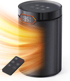 QEXREED Heizlüfter, 1500W, PTC Heizlüfter Energiesparend mit ECO Modus, 4 Heizmodi, Breeze Modus, Thermostat, 24H Timer, Fernbedienung, Überhitzungs- & Kippschutz, Tragbar & Leise, für Zuhause, Büro
