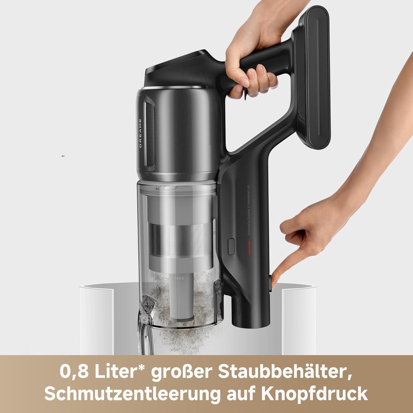 dreame Z30 Kabelloser Bodenstaubsauger, 310 AW Saugkraft, 90 min Max Reinigungszeit, Dust-Reveal-Technologie, Tierhaar-Entfernungswerkzeug, Multi-Flächen-Saugkraft, Schmutzerkennung