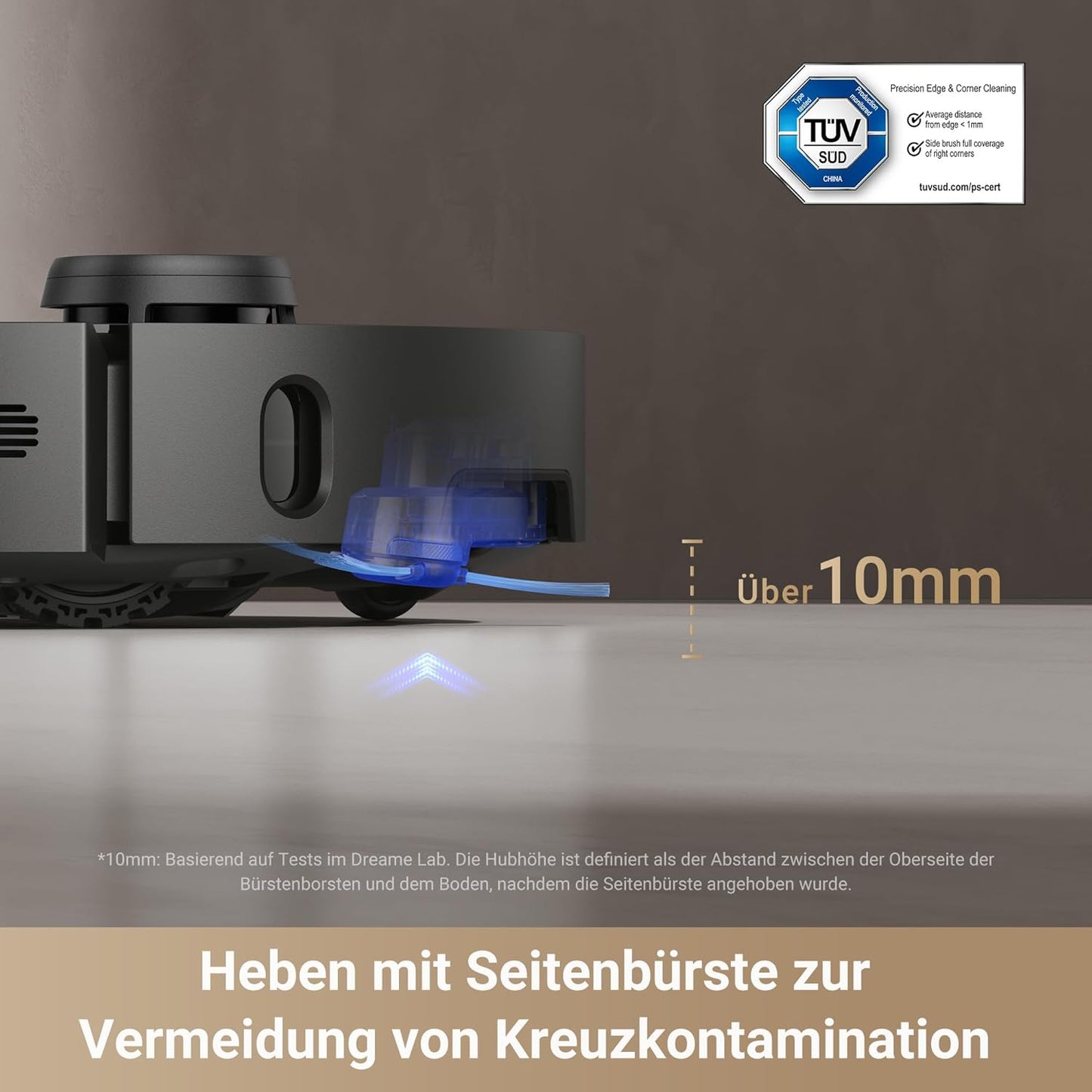 dreame X40 Ultra Complete Saugroboter mit Wischfunktion, 12.000Pa Saugkraft, 70℃ Wischmopp, selbstreinigend, automatische Entleerung, automatisches Nachfüllen, Anti-Wirrwarr und anhebbare Bürsten