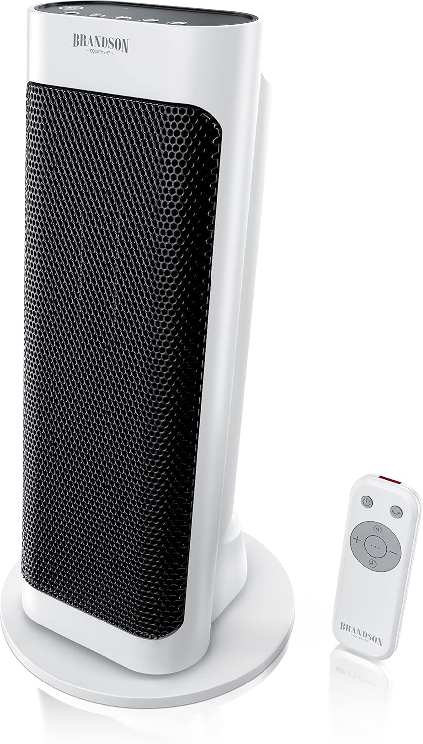 Brandson - Heizlüfter mit Fernbedienung - Preisträger - energiesparend leise Keramik-Heizlüfter Badezimmer - Oszillationsfunktion - Timer - Heizung Heater - GS zertifiziert