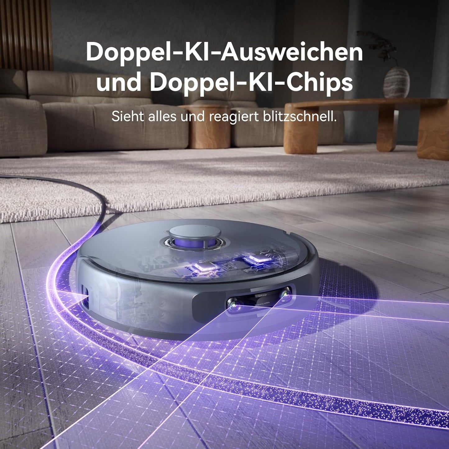 NARWAL Freo Z10 Ultra Saugroboter mit Wischfunktion, 18.000 Pa Saugleistung, dynamische Moppausdehnung, Tangle-Free System, intelligente Nass-Trocken-Reinigung, All-in-One-Basisstation