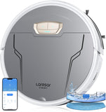 Laresar Clean Saugroboter mit Wischfunktion 3 in 1, 5000Pa Staubsauger Roboter mit Laser Navigation, 180Mins Max, Saugroboter Ideal für Tierhaare,Teppich, Hartboden, APP Steuerung, 15 No-Go