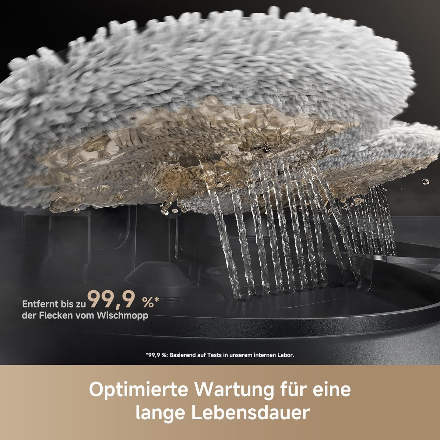 Mova P50 Pro Ultra Staubsaugerroboter mit Mopp, 19.000 Pa, 75℃ Selbstreinigender Heißwasser-Mopp mit Auszug Seitenbürste, LDS-Navigation,+RGB AI+LED-Hindernisvermeidung, Auto-Entleerung/Nachfüllen