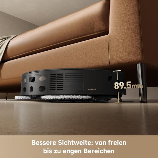 Mova V50 Ultra Complete Saugroboter mit Wischfunktion 24.000 Pa, 6cm Hindernisüberwindung, Liftable Navigation+RGB AI+LED, 80℃ Heißwasserwäsche & 63℃ Selbsttrocknung, DuoSolution System, Tricut Bürste
