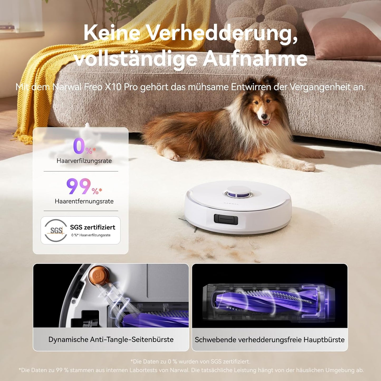 NARWAL Freo X Ultra Saugroboter mit Wischfunktion, Wischroboter Selbstreinigend mit 8.200 Pa Saugkraft, All-in-One-Station, Verwicklungsfrei, DirtSense, 3D-Strukturlicht, Staubaufbewahrung