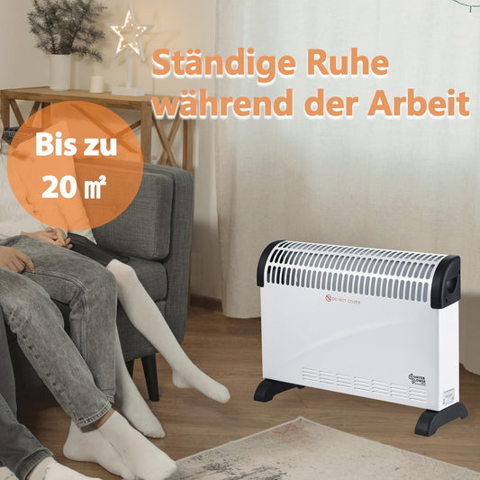 DONYER POWER Konvektor-Heizkörper 2000W Raumheizung mit Einstellbarem Thermostat Nicht Vorjähriges Inventar