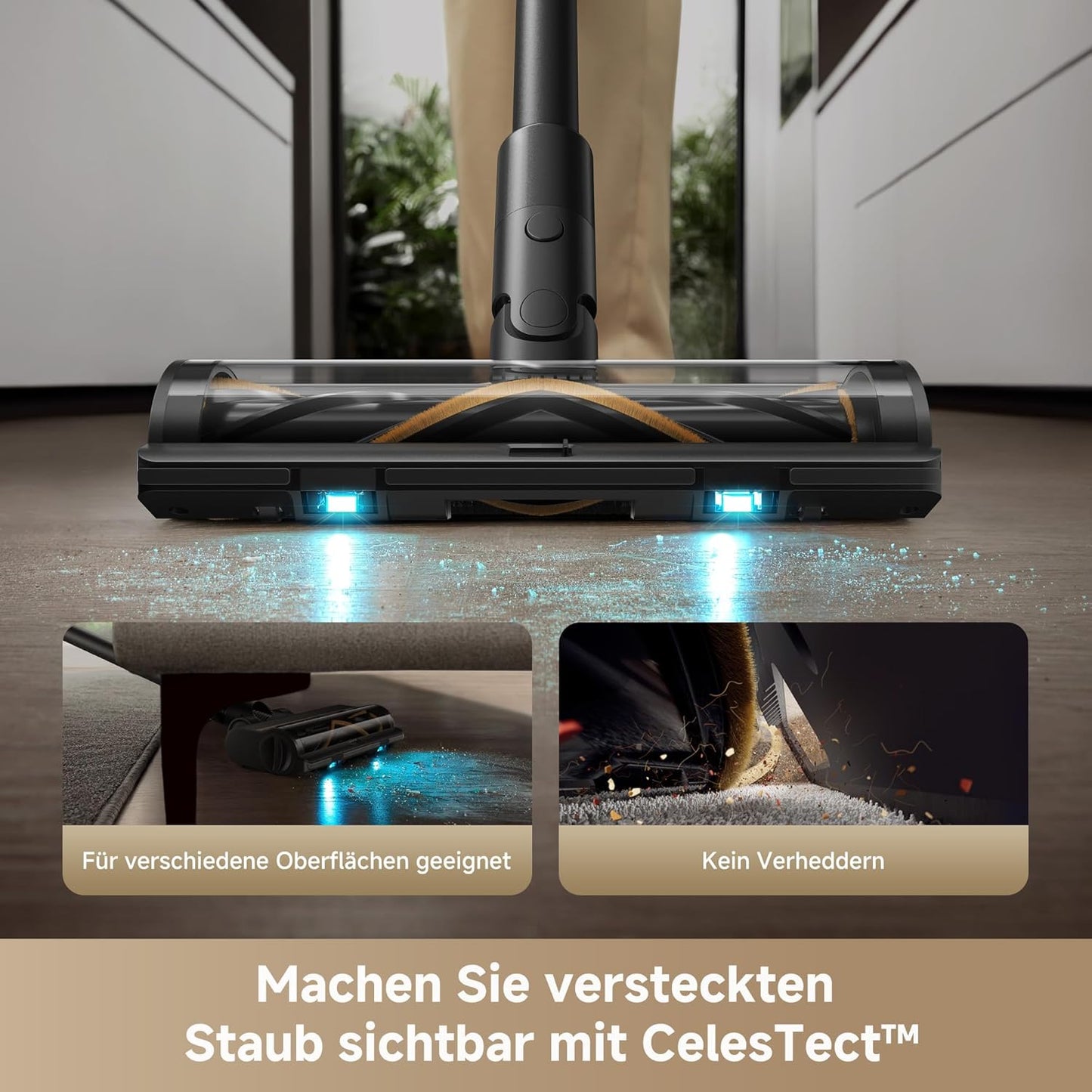 dreame Z30 Kabelloser Bodenstaubsauger, 310 AW Saugkraft, 90 min Max Reinigungszeit, Dust-Reveal-Technologie, Tierhaar-Entfernungswerkzeug, Multi-Flächen-Saugkraft, Schmutzerkennung