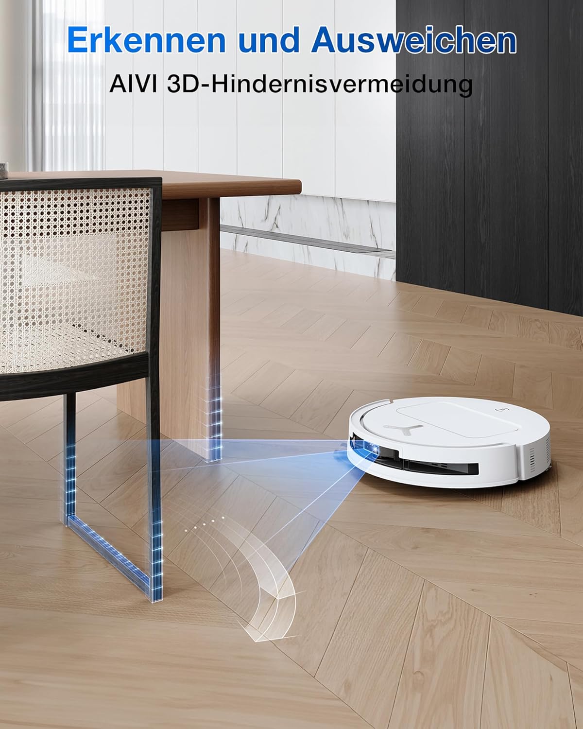 ECOVACS DEEBOT T50 Omni Saugroboter mit Wischfunktion,15.000 Pa, T30 Omni-Upgrade, Ausziehbare Seitenbürste und Mopp, ZeroTangle 2.0, Moppwäsche mit 75°C heißem Wasser, All-in-One Station