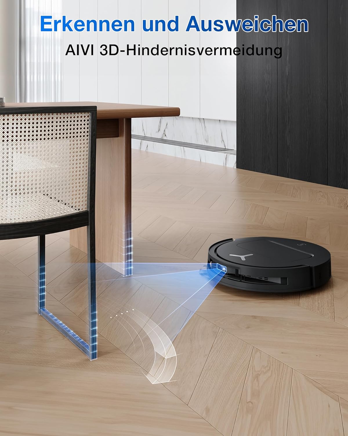ECOVACS DEEBOT T50 Omni Saugroboter mit Wischfunktion,15.000 Pa, T30 Omni-Upgrade, Ausziehbare Seitenbürste und Mopp, ZeroTangle 2.0, Moppwäsche mit 75°C heißem Wasser, All-in-One Station