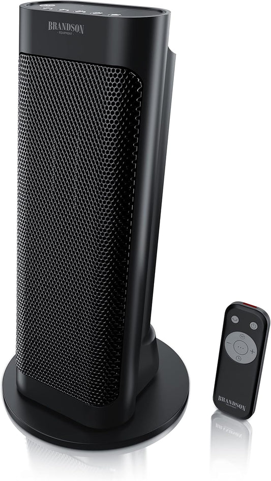 Brandson - Heizlüfter mit Fernbedienung - Preisträger - energiesparend leise Keramik-Heizlüfter Badezimmer - Oszillationsfunktion - Timer - Heizung Heater - GS zertifiziert