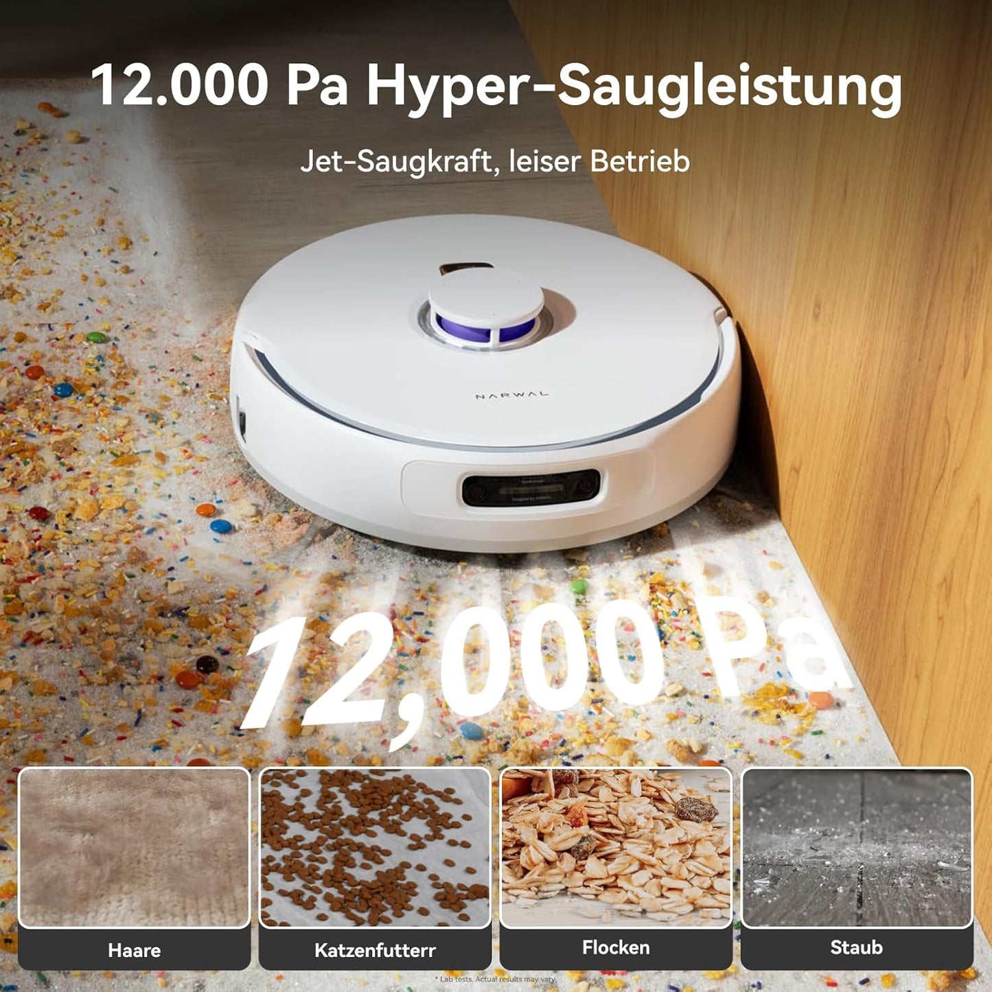 NARWAL Freo Z10 Ultra Saugroboter mit Wischfunktion, 18.000 Pa Saugleistung, dynamische Moppausdehnung, Tangle-Free System, intelligente Nass-Trocken-Reinigung, All-in-One-Basisstation
