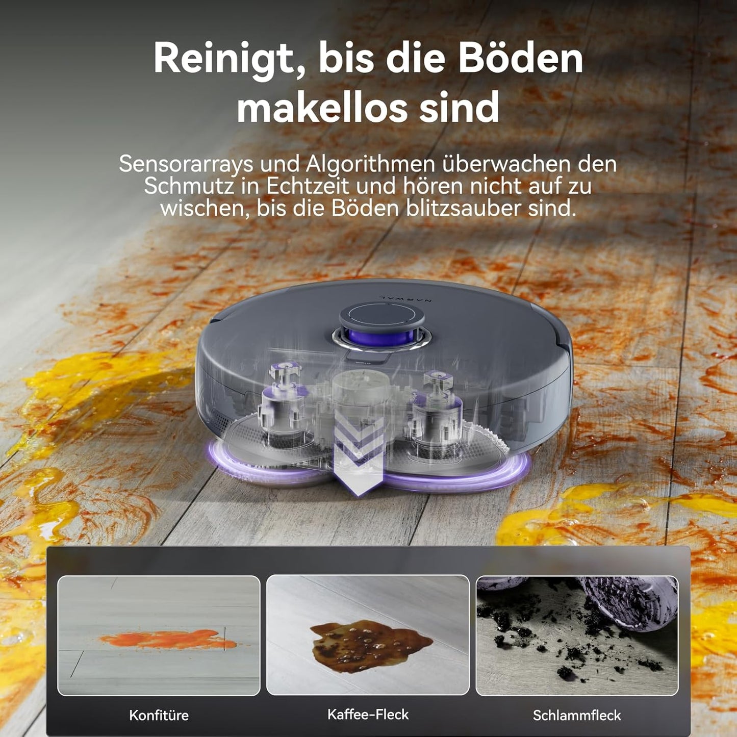 NARWAL Freo Z10 Ultra Saugroboter mit Wischfunktion, 18.000 Pa Saugleistung, dynamische Moppausdehnung, Tangle-Free System, intelligente Nass-Trocken-Reinigung, All-in-One-Basisstation