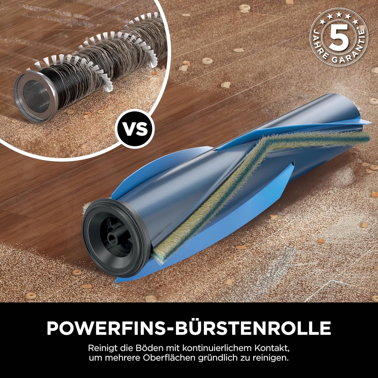 Shark PowerPro Akku-Staubsauger freistehend, bis 50 Min. Laufzeit, kabellos, beutellos, für Tierhaare, Allergiker, Teppich und Hartböden, mit LED-Licht und Knickgelenk-Rohr, Navyblau, IZ380EU