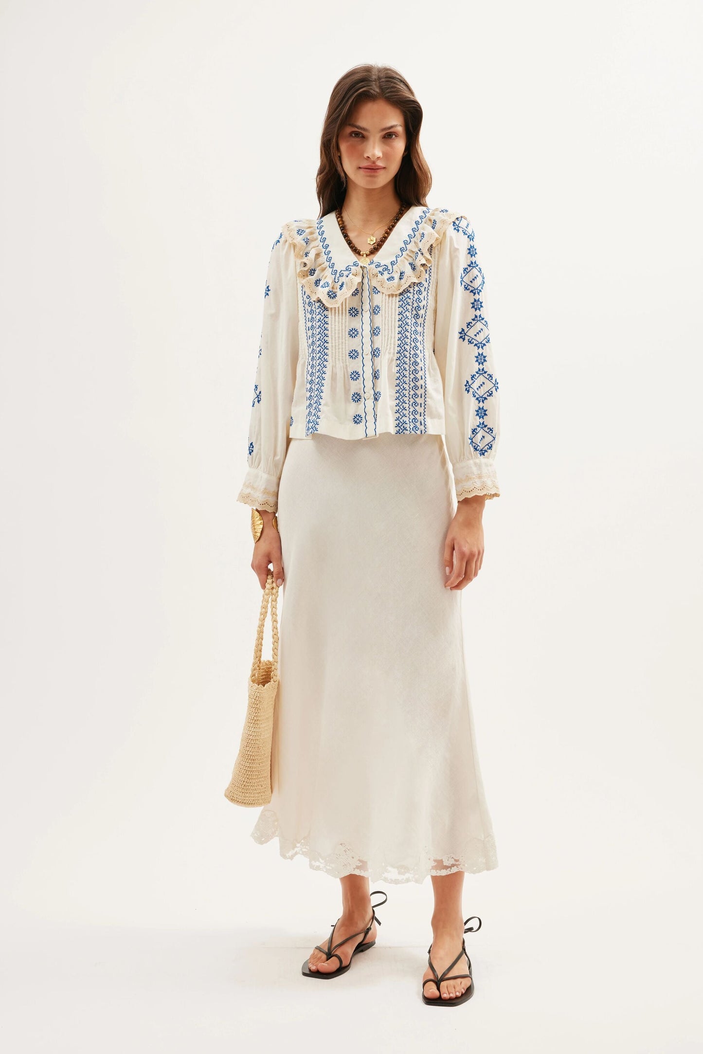 Percy  -  Mila Embroidery Cream
