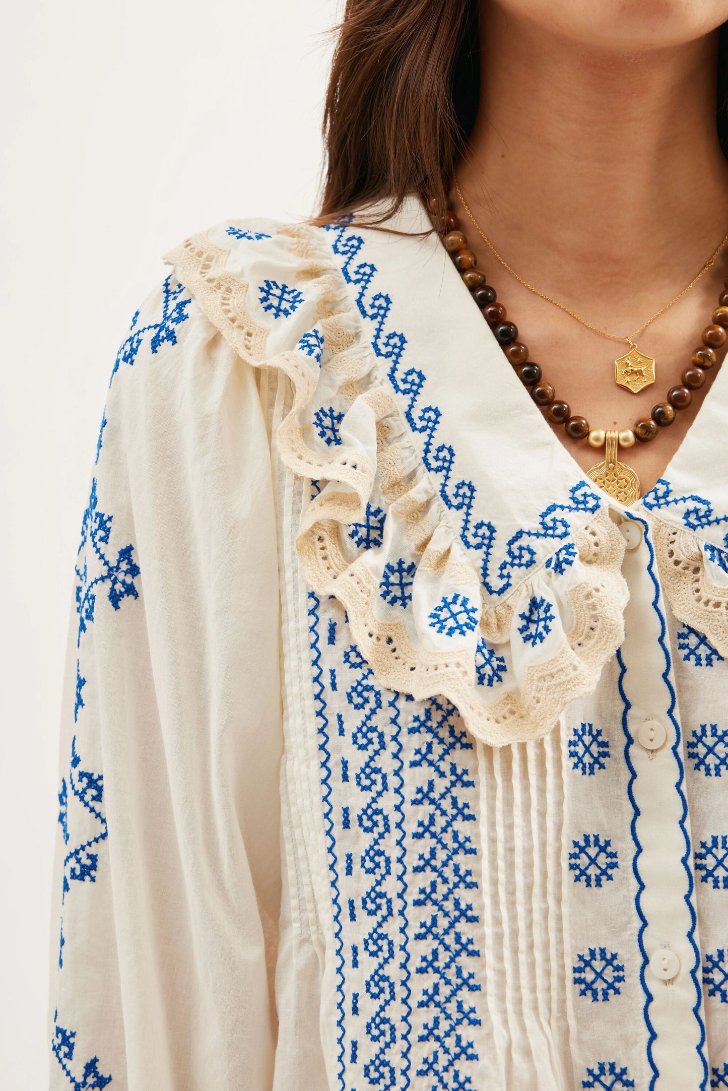 Percy  -  Mila Embroidery Cream