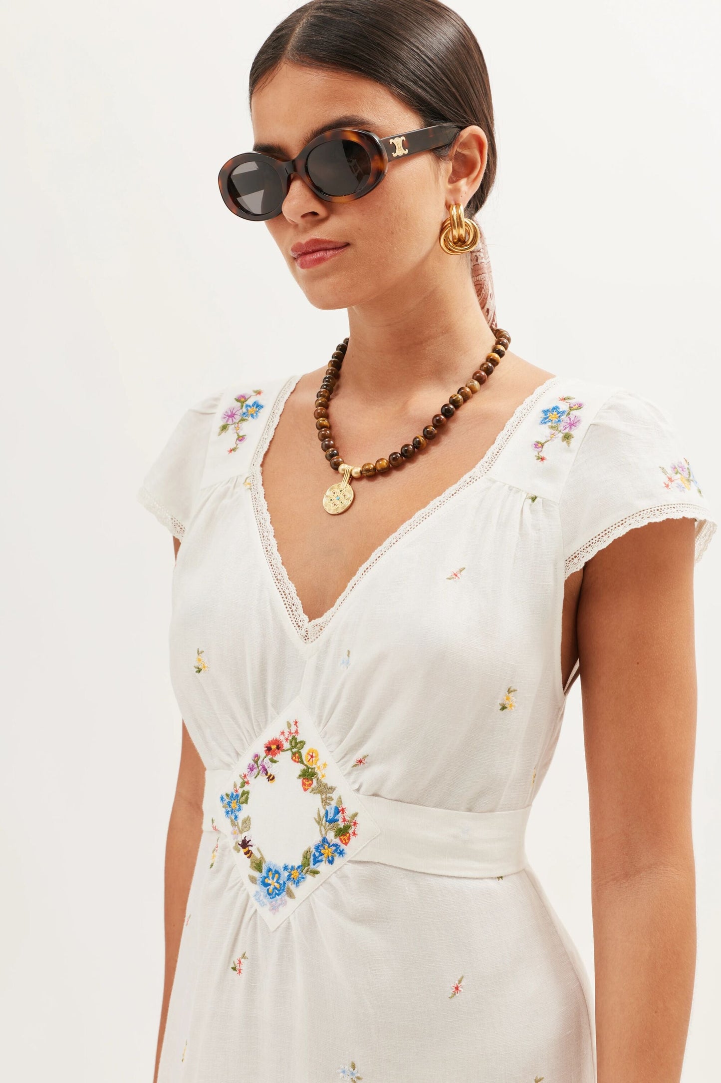 Carey  -  Meadow Embroidery Ivory