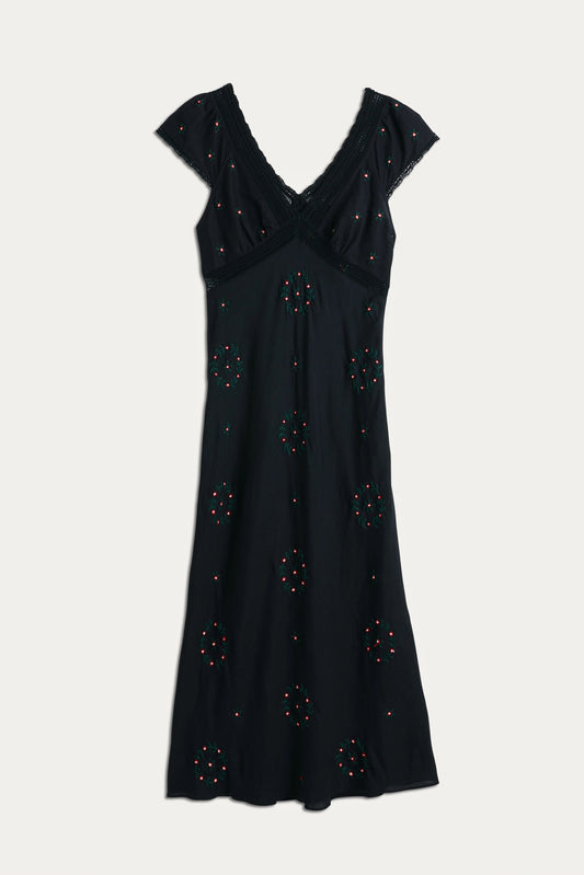 Iggy  -  Rose Trail Embroidery Black