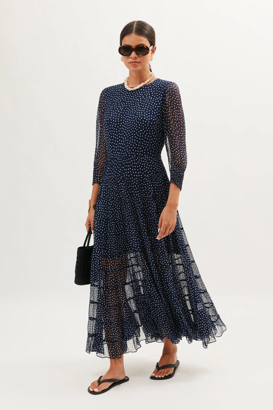 Kristen - Navy Polka Dot