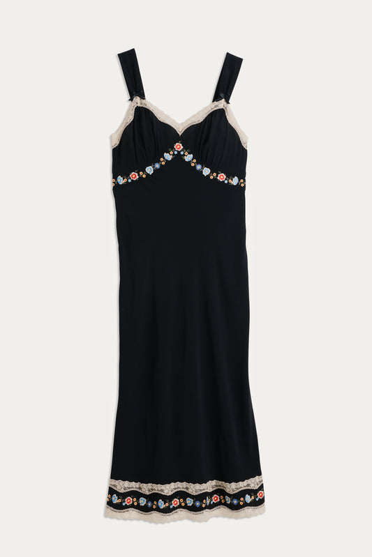 Lucie  -  Bloom Embroidery Black