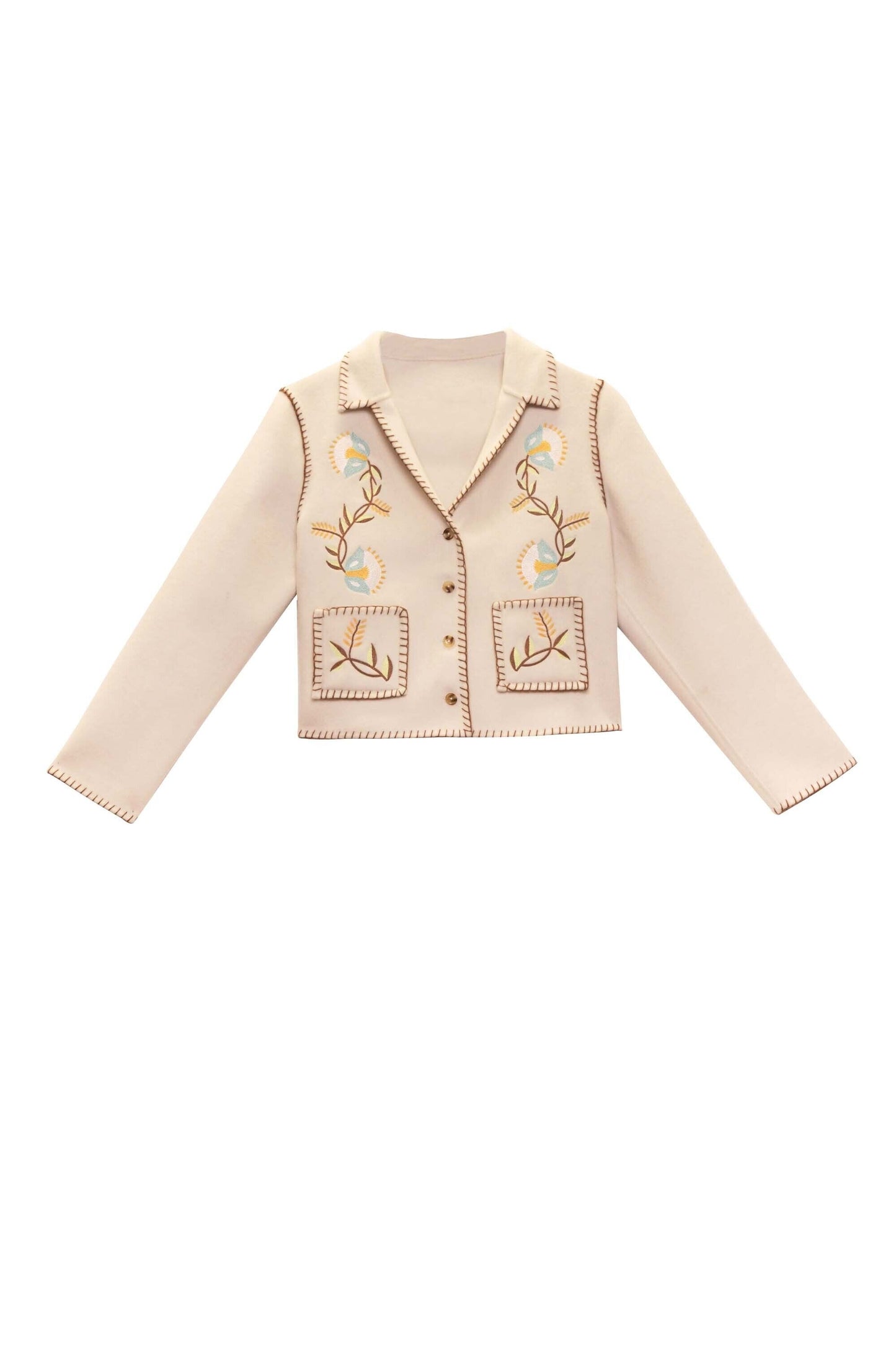 sunday - tulip vine embroidery cream