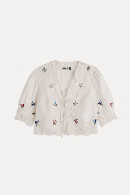 Ursula  -  Bud Embroidery White