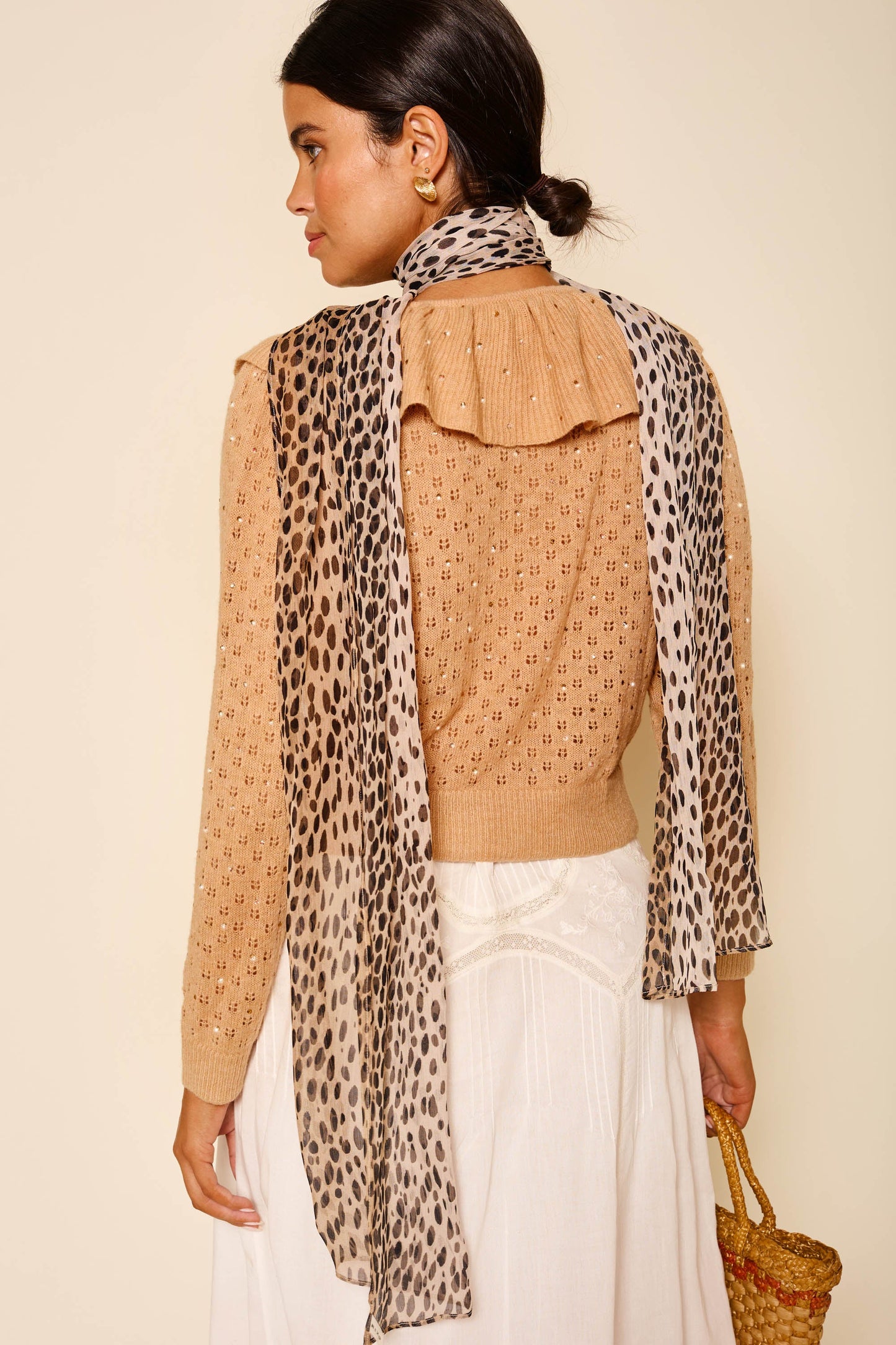 Julien Scarf Antelope Spot Black